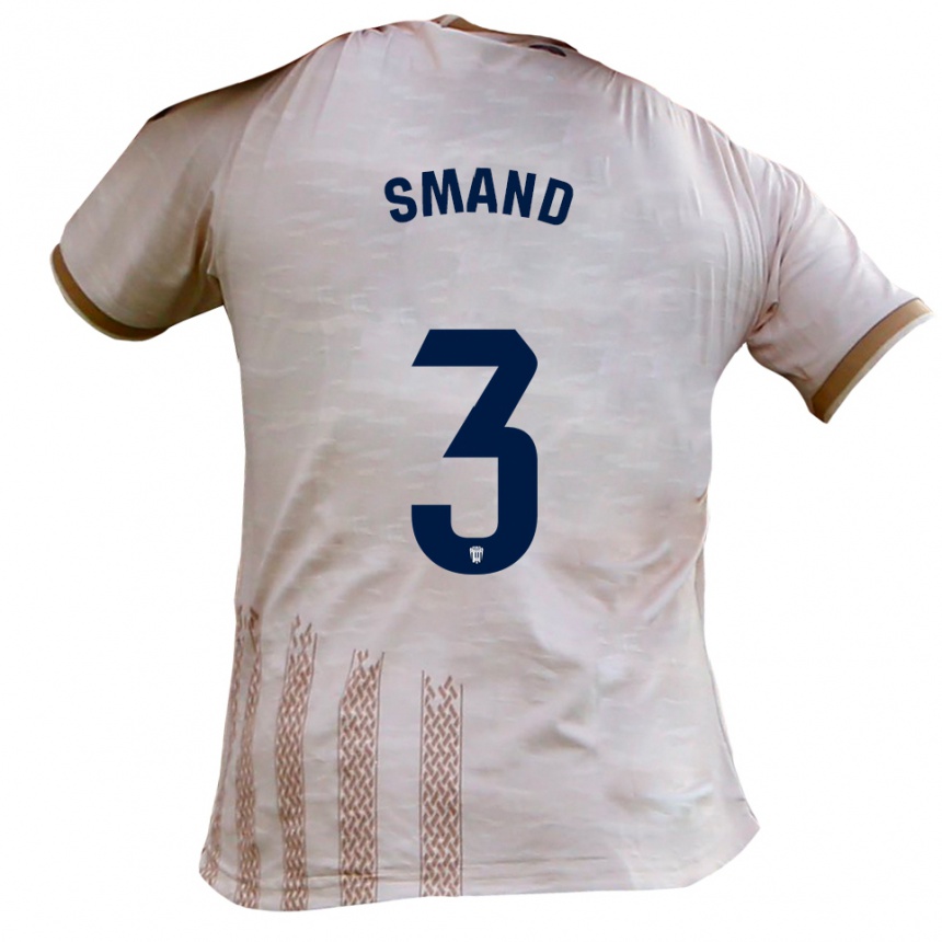 גברים כדורגל Floris Smand #3 לבן מלוכלך חום הרחק ג'רזי 2025/26