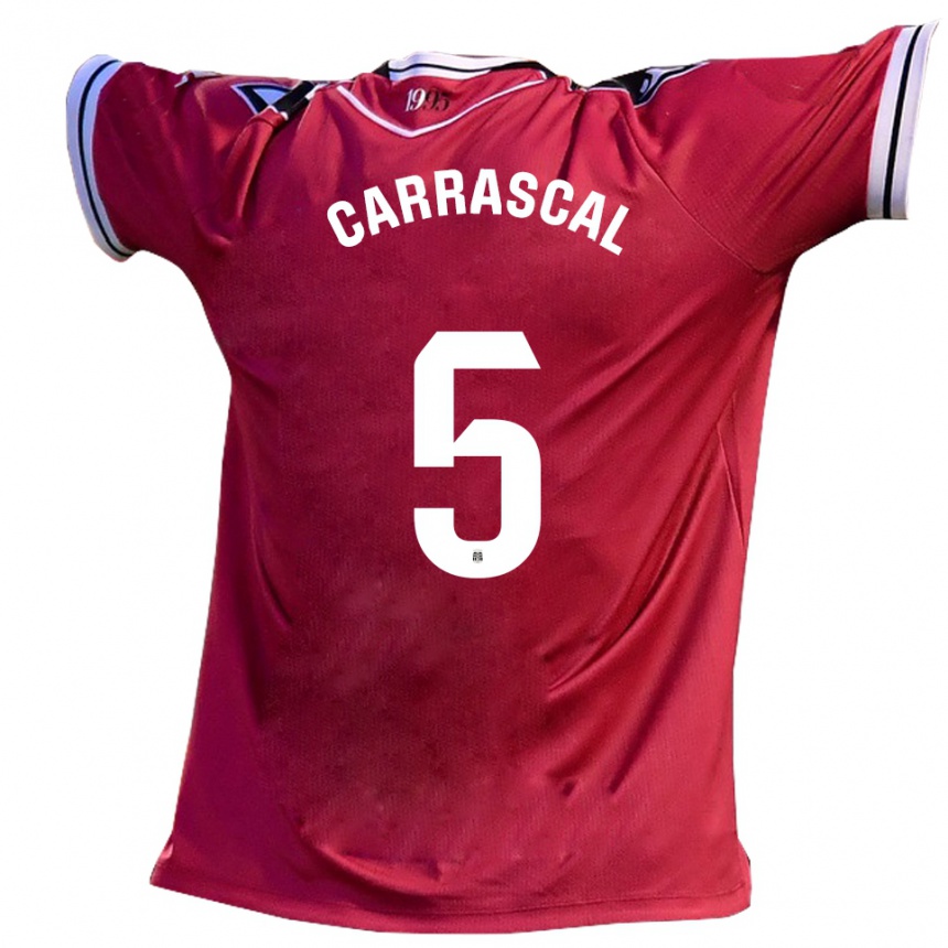 גברים כדורגל מרקו קרסקל #5 בורדו שחור הרחק ג'רזי 2025/26