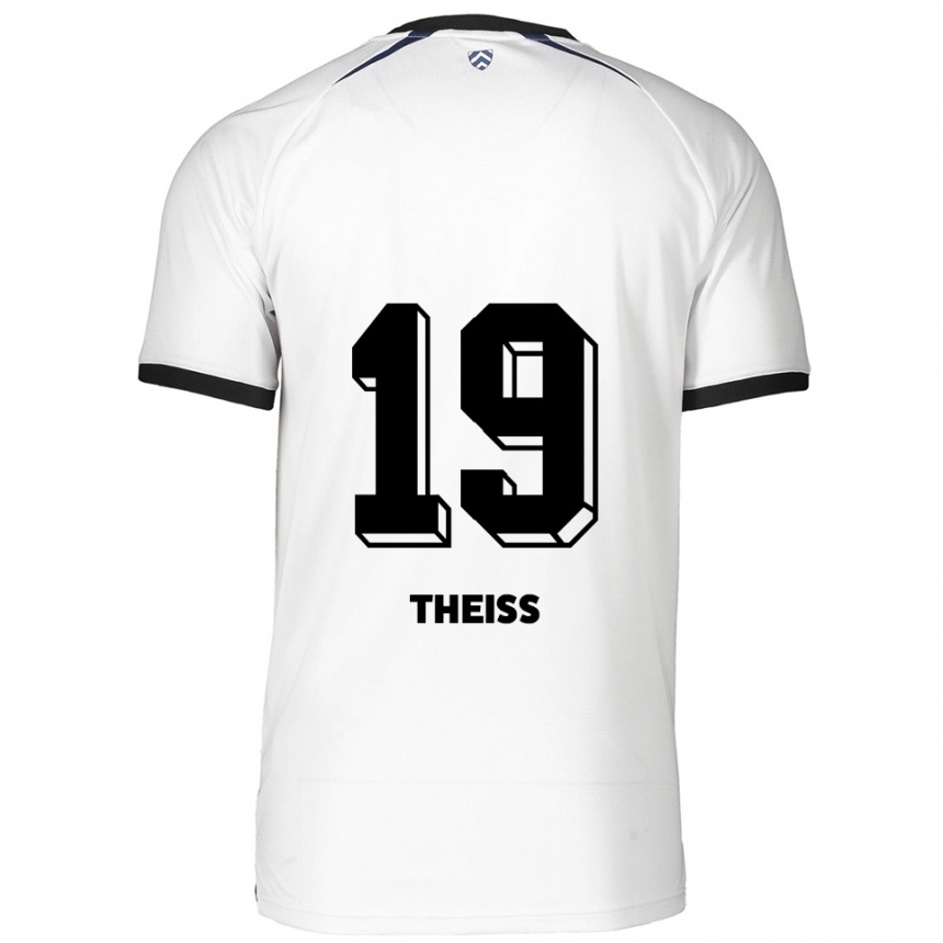 גברים כדורגל מונטי תייס #19 לבן שחור הרחק ג'רזי 2025/26