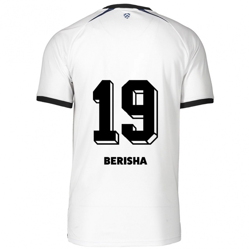 גברים כדורגל Artijola Berisha #19 לבן שחור הרחק ג'רזי 2025/26
