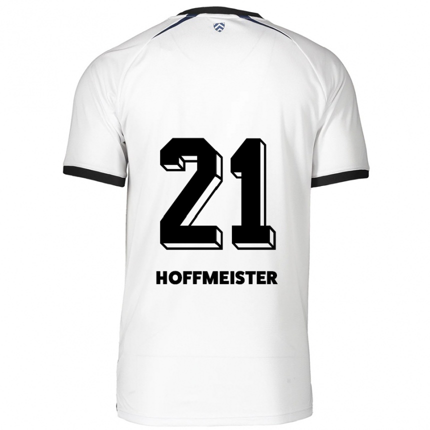 גברים כדורגל מילאן מאוריס הופמייסטר #21 לבן שחור הרחק ג'רזי 2025/26