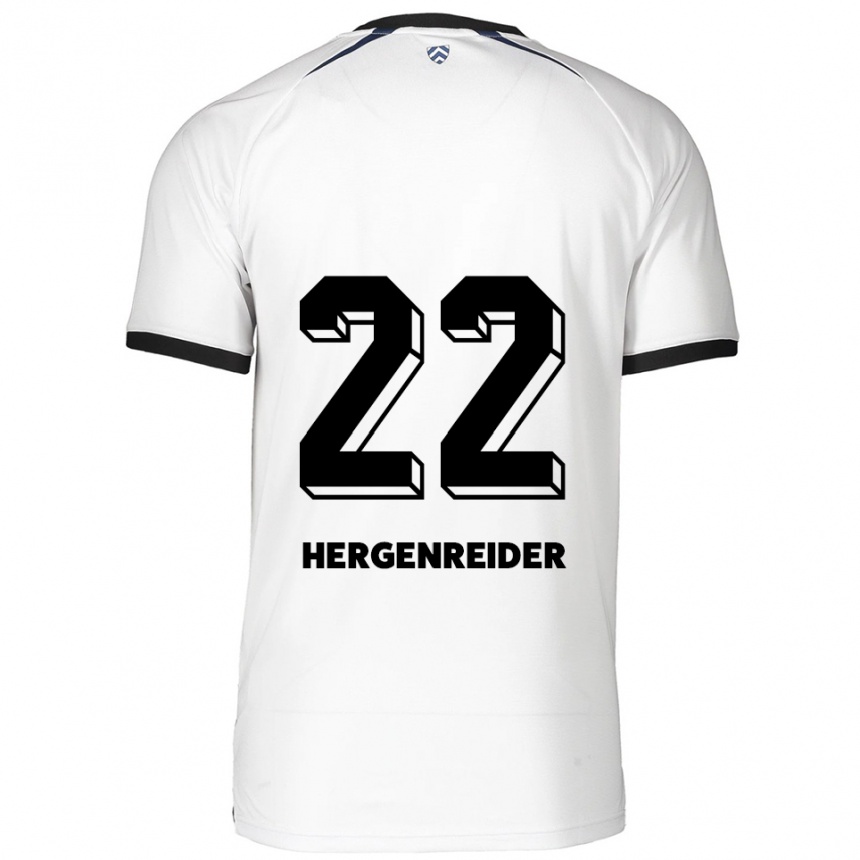 גברים כדורגל Lennart Hergenreider #22 לבן שחור הרחק ג'רזי 2025/26