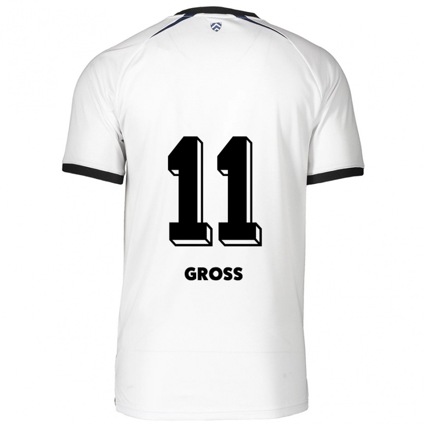 גברים כדורגל Danny Gross #11 לבן שחור הרחק ג'רזי 2025/26