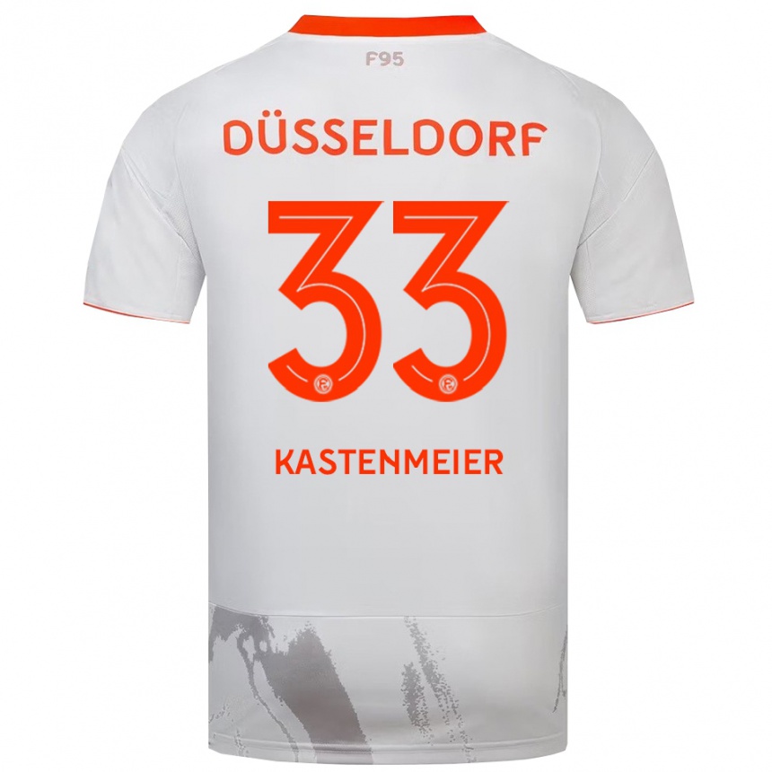 גברים כדורגל פלוריאן קסטנמייר #33 לבן כתום הרחק ג'רזי 2025/26