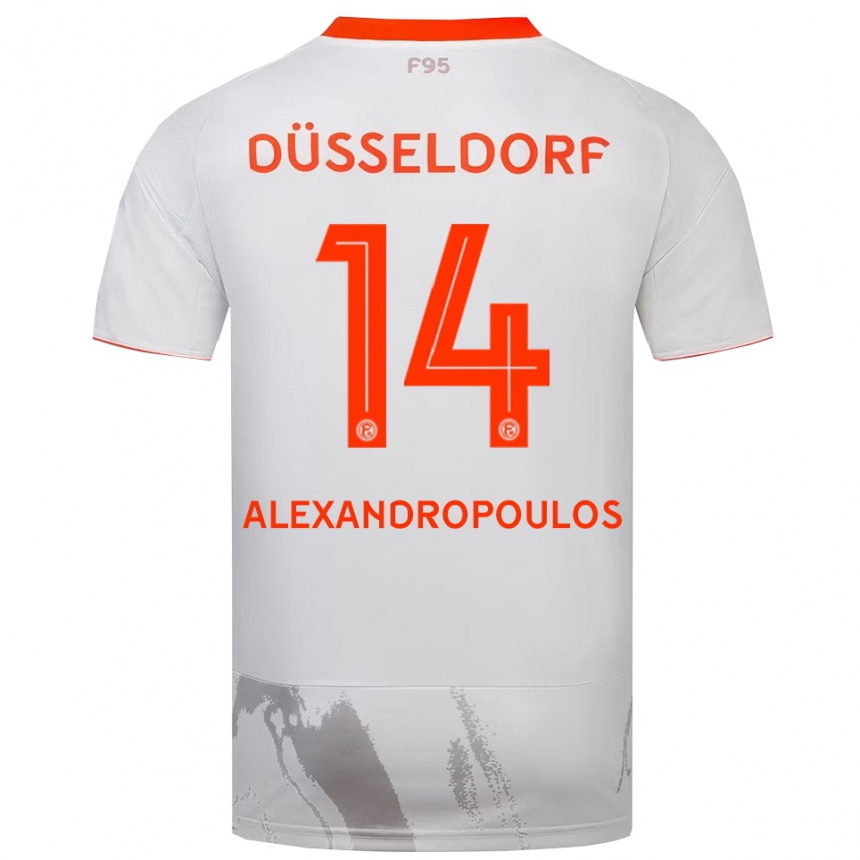 גברים כדורגל סוטיריס אלכסנדרופולוס #14 לבן כתום הרחק ג'רזי 2025/26