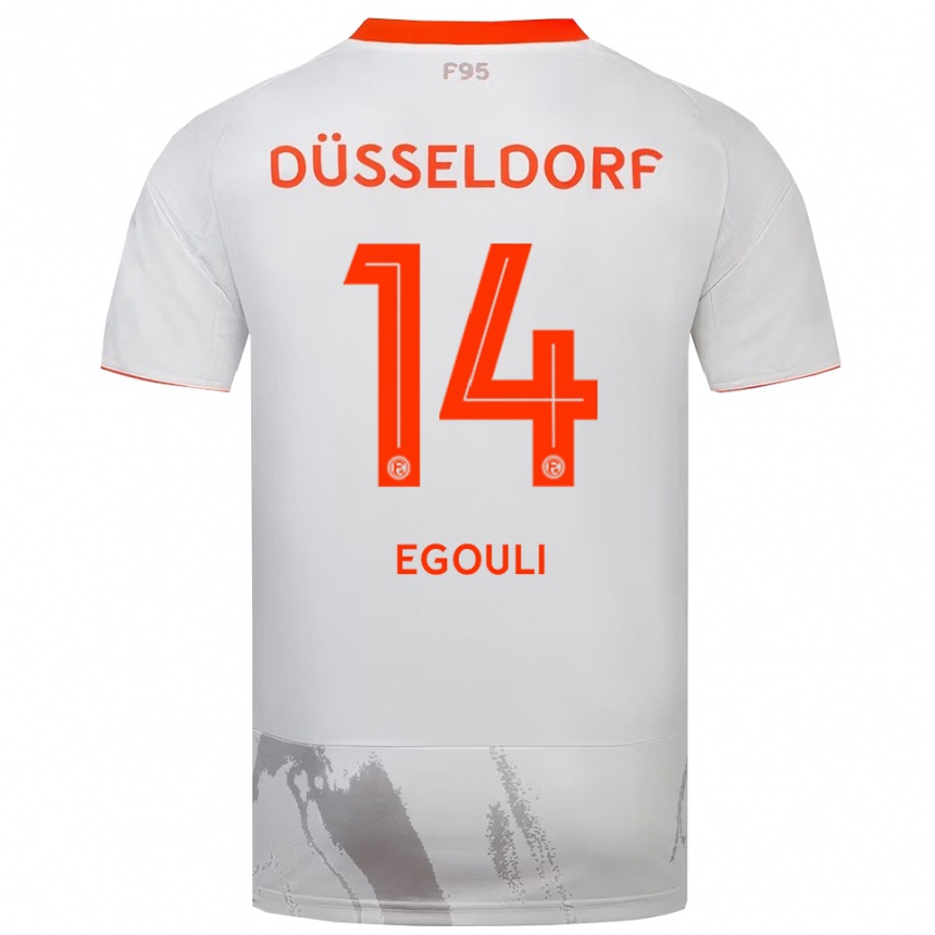 גברים כדורגל Noah Egouli #14 לבן כתום הרחק ג'רזי 2025/26