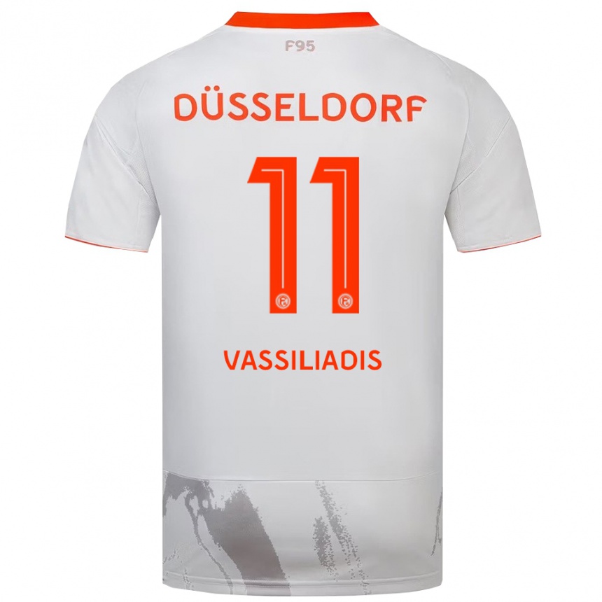 גברים כדורגל Leonidas Vassiliadis #11 לבן כתום הרחק ג'רזי 2025/26