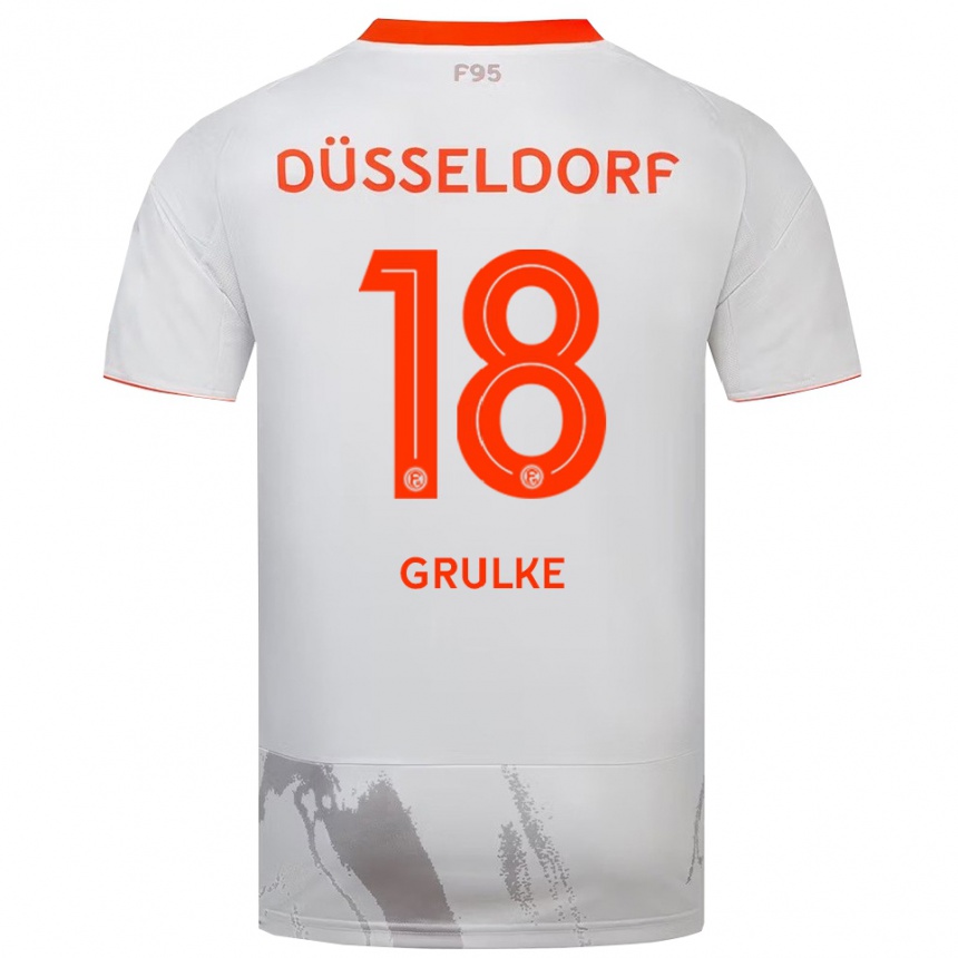 גברים כדורגל טוביאס גרולקה #18 לבן כתום הרחק ג'רזי 2025/26