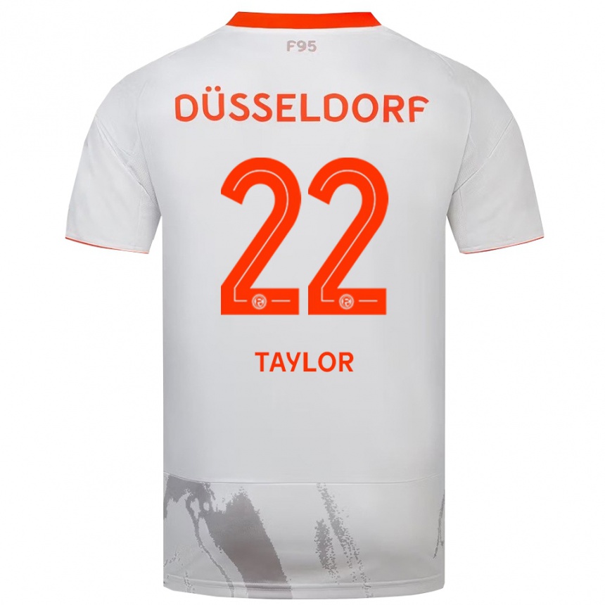גברים כדורגל Makaya Taylor #22 לבן כתום הרחק ג'רזי 2025/26