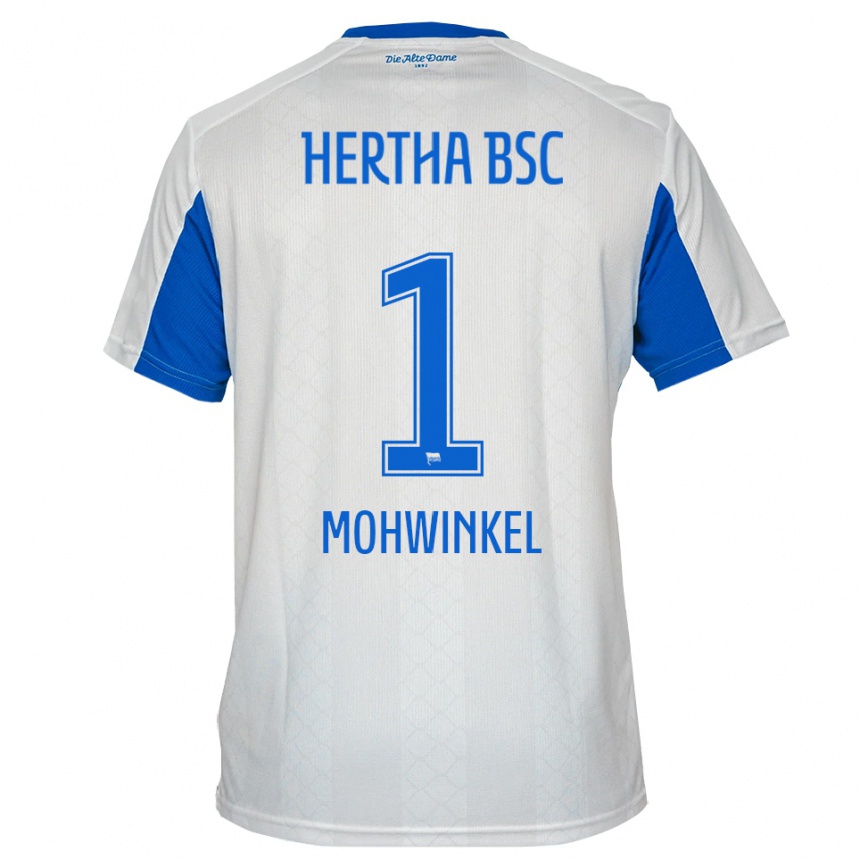 גברים כדורגל לוקה שולר #1 לבן כחול הרחק ג'רזי 2025/26