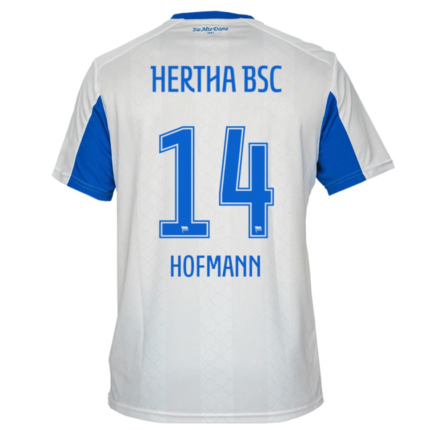 גברים כדורגל Nico Hofmann #14 לבן כחול הרחק ג'רזי 2025/26
