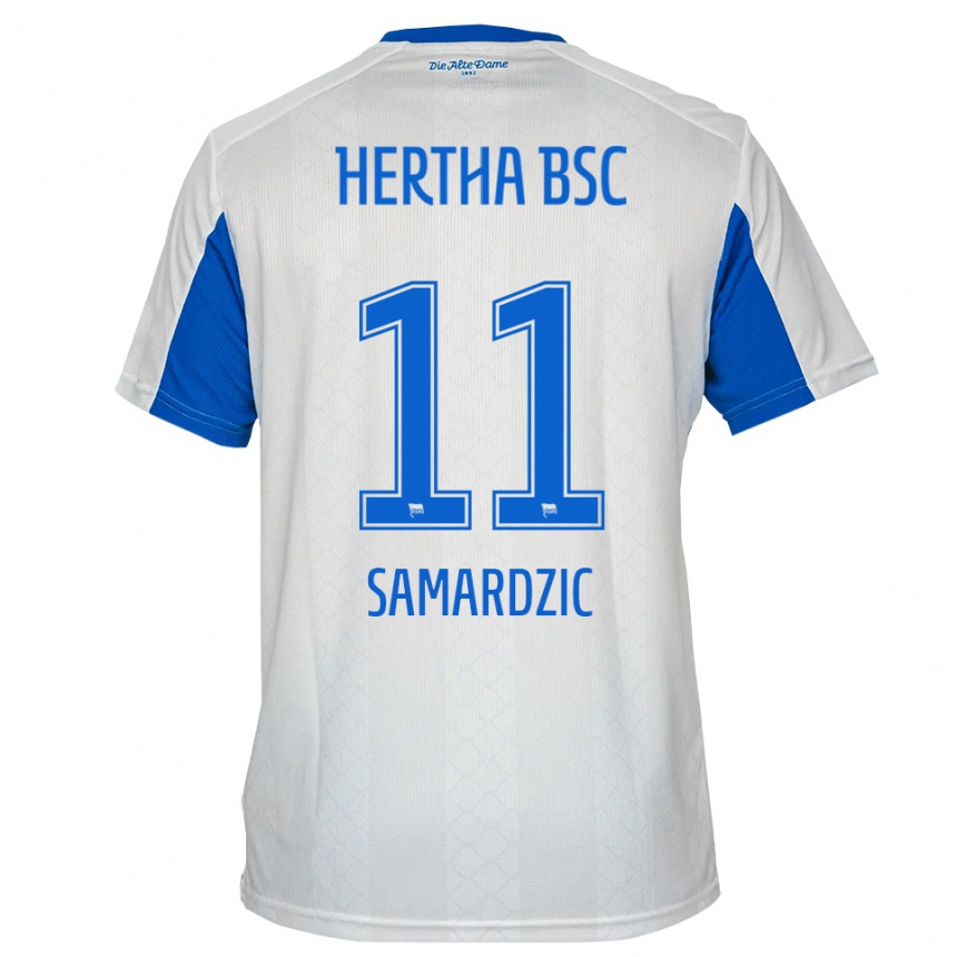 גברים כדורגל Tadija Samardzic #11 לבן כחול הרחק ג'רזי 2025/26