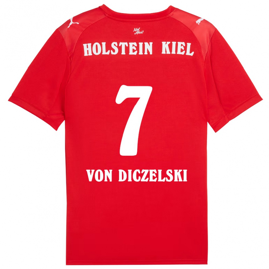 גברים כדורגל Jannes Von Diczelski #7 אדום כחול הרחק ג'רזי 2025/26