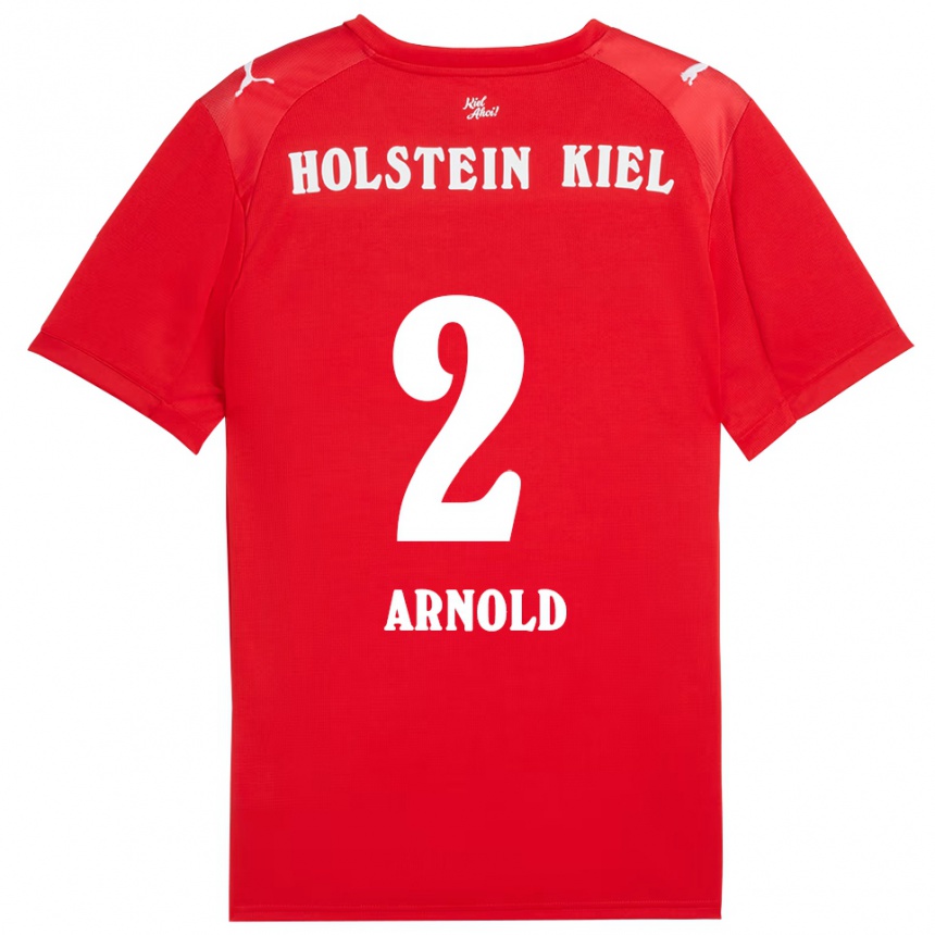 גברים כדורגל Henrik Arnold #2 אדום כחול הרחק ג'רזי 2025/26