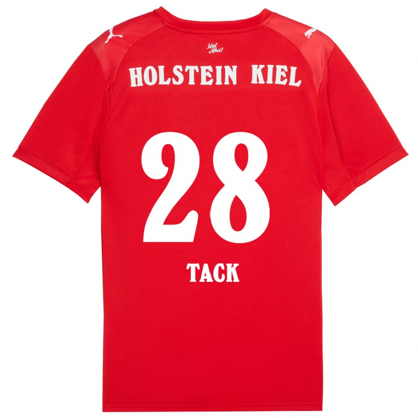 גברים כדורגל Kian Tack #28 אדום כחול הרחק ג'רזי 2025/26