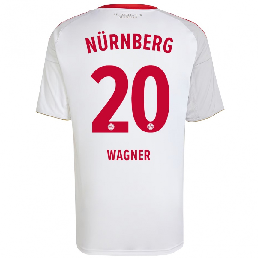 גברים כדורגל Erik Wagner #20 לבן אדום הרחק ג'רזי 2025/26