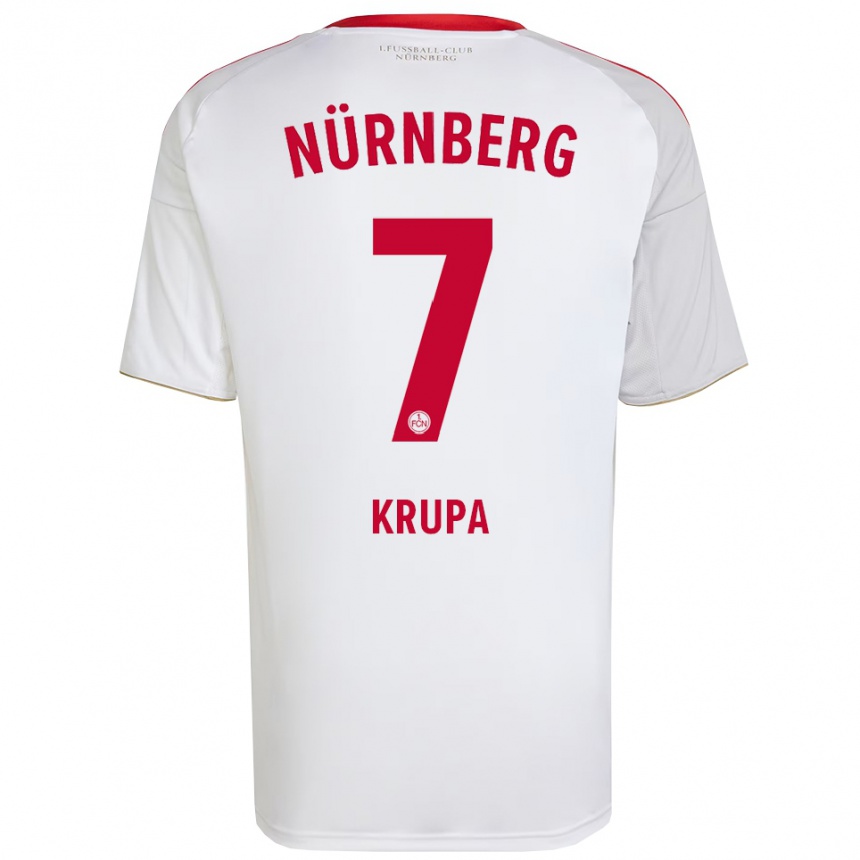 גברים כדורגל ג׳רואן קרופה #7 לבן אדום הרחק ג'רזי 2025/26