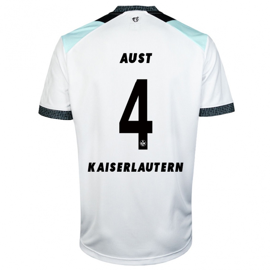 גברים כדורגל לוקה לאון אוסט #4 לבן שחור הרחק ג'רזי 2025/26