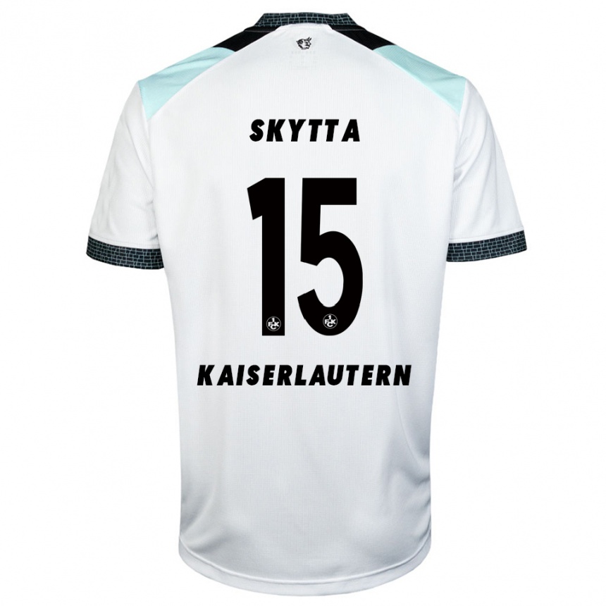 גברים כדורגל נתן סקיט #15 לבן שחור הרחק ג'רזי 2025/26