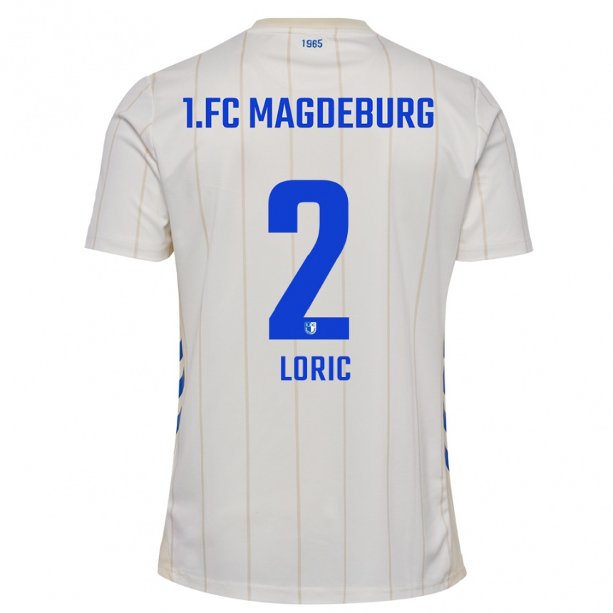 גברים כדורגל סמואל לוריק #2 לבן כחול הרחק ג'רזי 2025/26