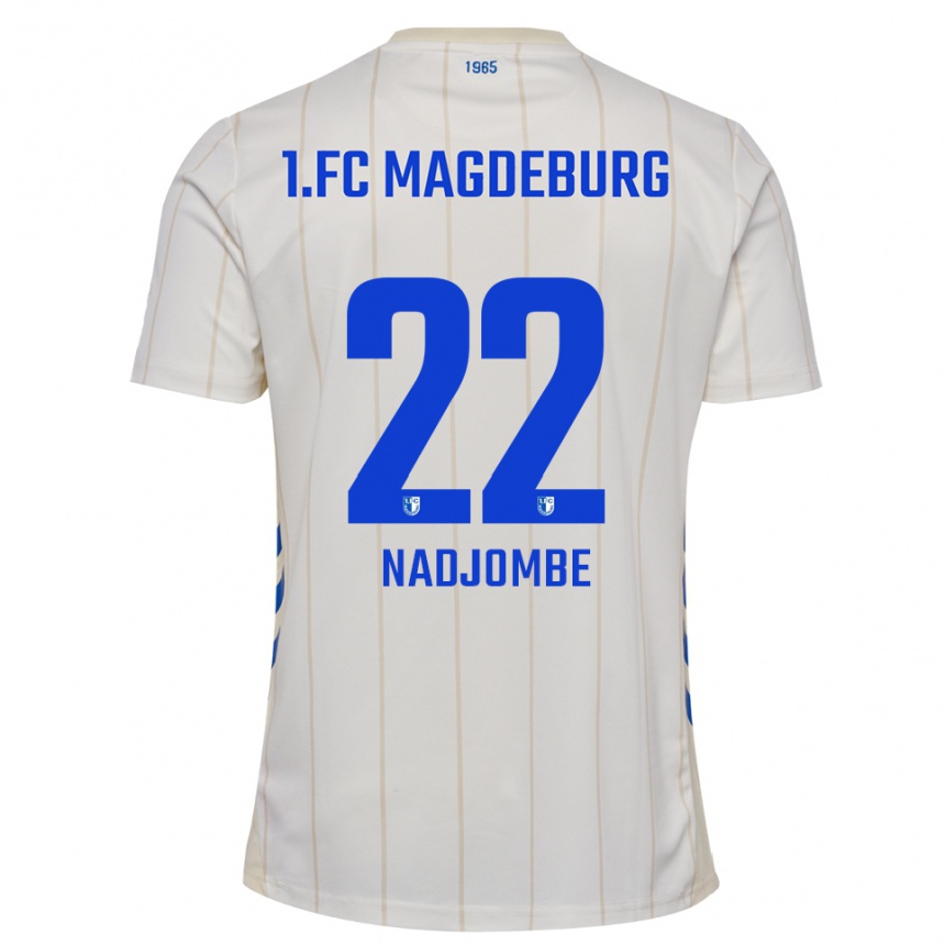 גברים כדורגל Pierre Nadjombe #22 לבן כחול הרחק ג'רזי 2025/26