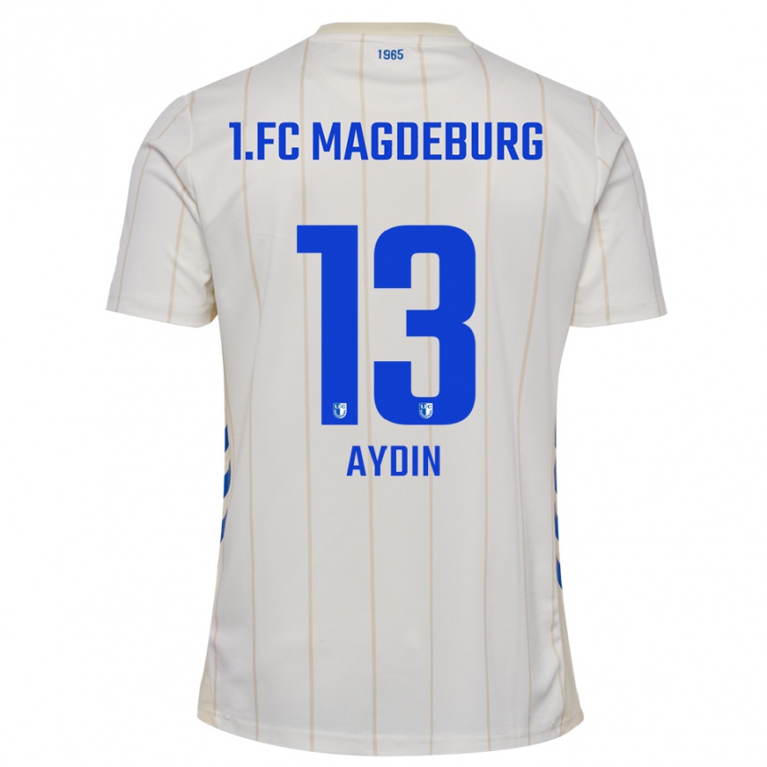 גברים כדורגל קנאן איידין #13 לבן כחול הרחק ג'רזי 2025/26