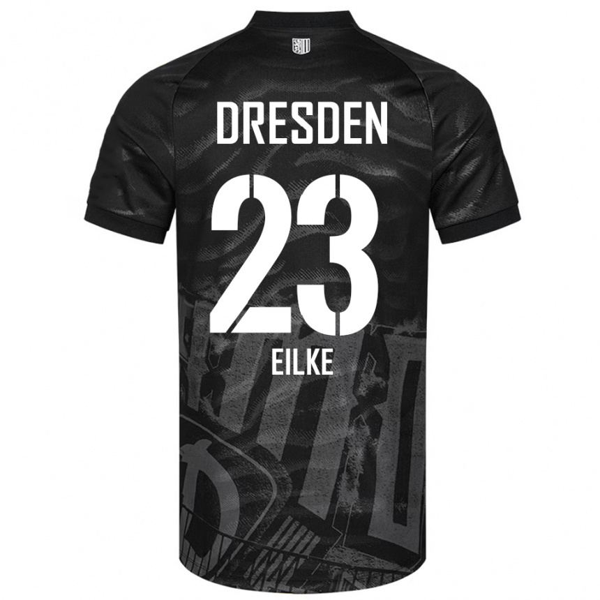 גברים כדורגל לנוקס אילקה #23 שחור אפור הרחק ג'רזי 2025/26