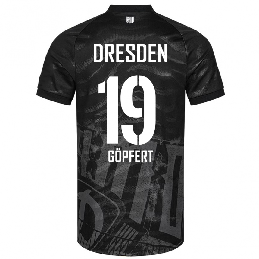 גברים כדורגל Fabius-Leander Göpfert #19 שחור אפור הרחק ג'רזי 2025/26