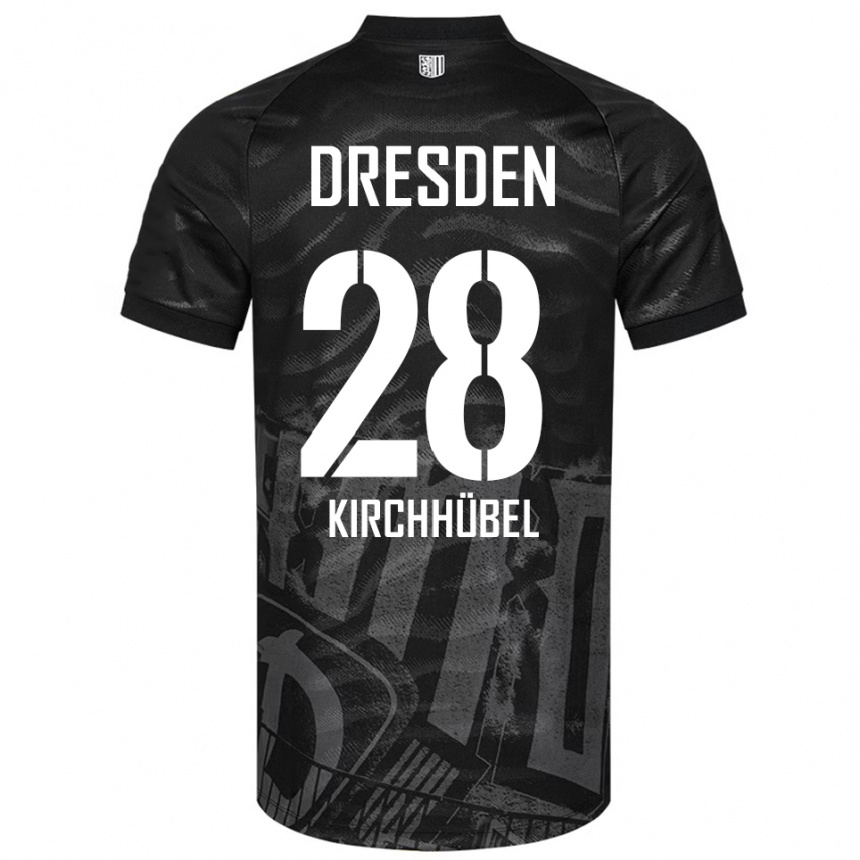 גברים כדורגל Willi Kirchhübel #28 שחור אפור הרחק ג'רזי 2025/26