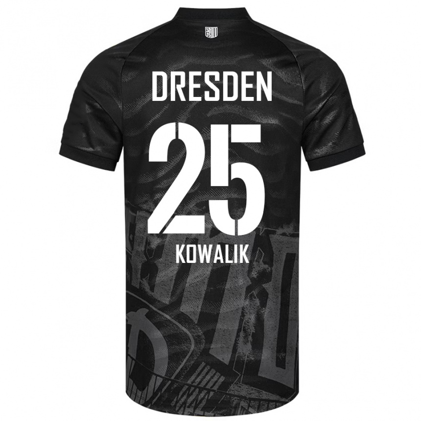 גברים כדורגל איגנאסי קובליק #25 שחור אפור הרחק ג'רזי 2025/26