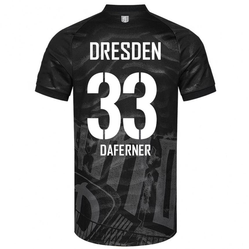 גברים כדורגל Christoph Daferner #33 שחור אפור הרחק ג'רזי 2025/26