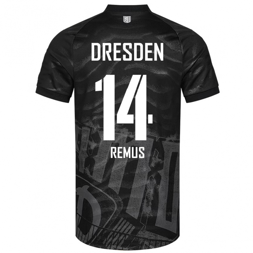 גברים כדורגל Niklas Remus #14 שחור אפור הרחק ג'רזי 2025/26