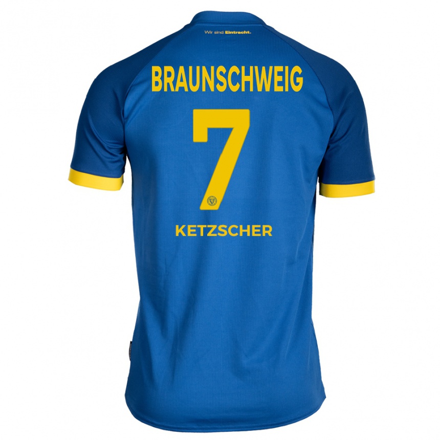 גברים כדורגל Mika Ketzscher #7 כחול רויאל צהוב הרחק ג'רזי 2025/26