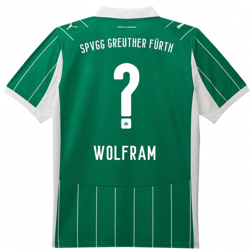 גברים כדורגל אן-קתרין וולפרם #0 ירוק לבן הרחק ג'רזי 2025/26