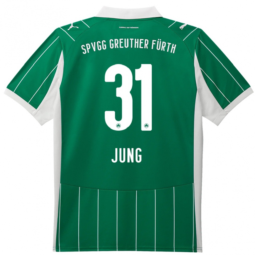 גברים כדורגל סבסטיאן יונג #31 ירוק לבן הרחק ג'רזי 2025/26