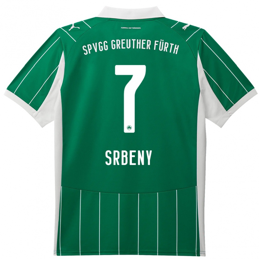 גברים כדורגל דניס סרבני #7 ירוק לבן הרחק ג'רזי 2025/26
