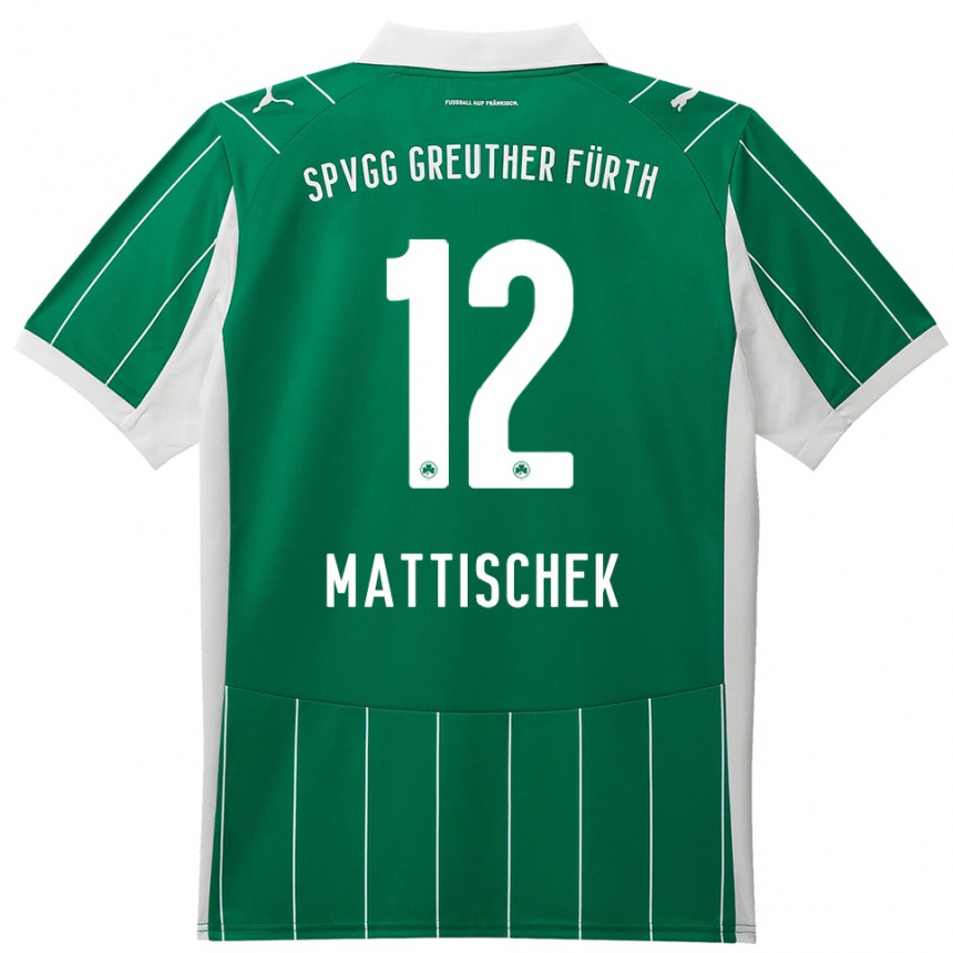 גברים כדורגל Jakob Mattischek #12 ירוק לבן הרחק ג'רזי 2025/26