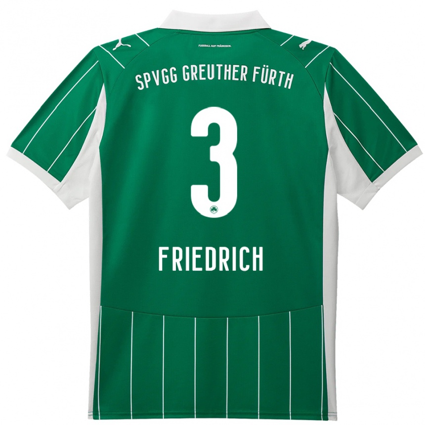 גברים כדורגל Niklas Friedrich #3 ירוק לבן הרחק ג'רזי 2025/26