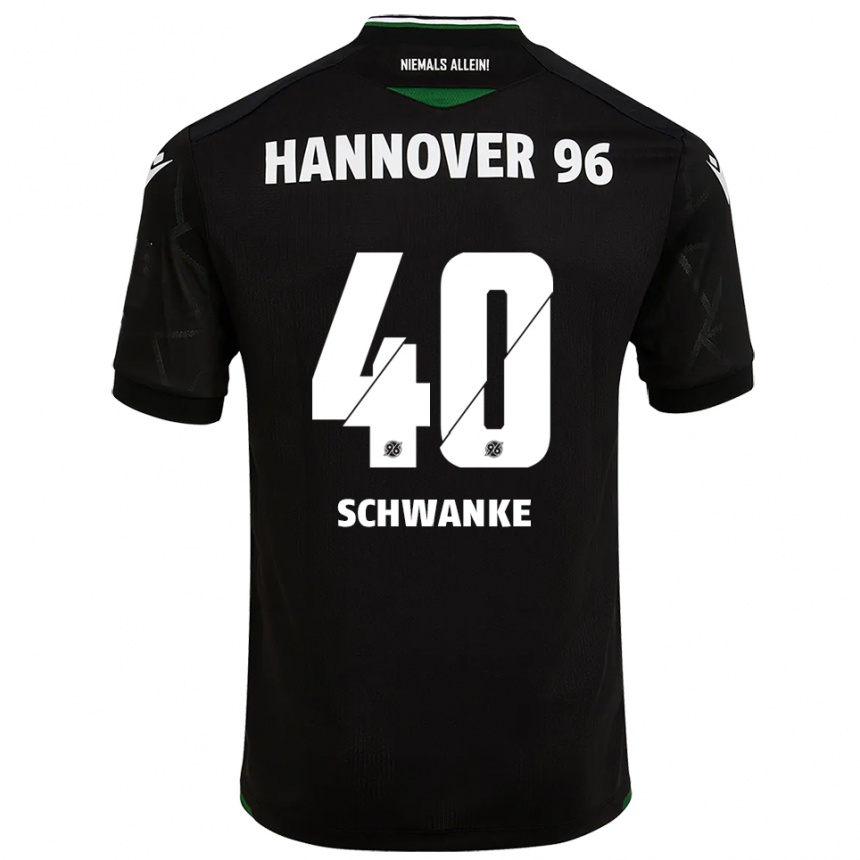 גברים כדורגל יונס וורנר שוואנקה #40 שחור ירוק הרחק ג'רזי 2025/26