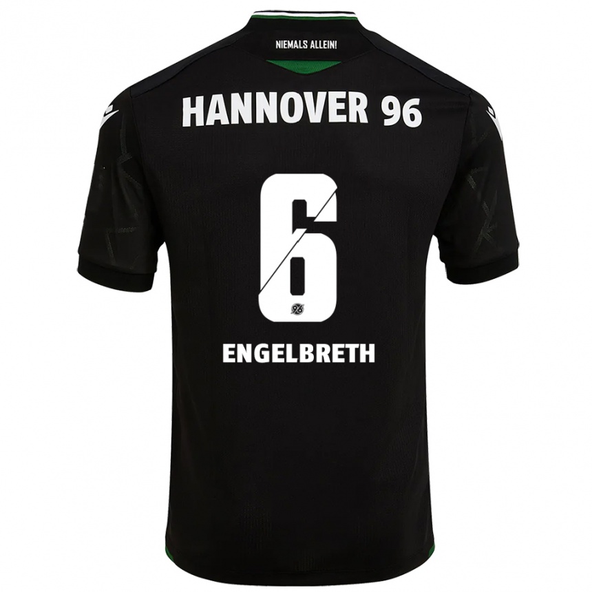 גברים כדורגל ואה אנגלברת' #6 שחור ירוק הרחק ג'רזי 2025/26