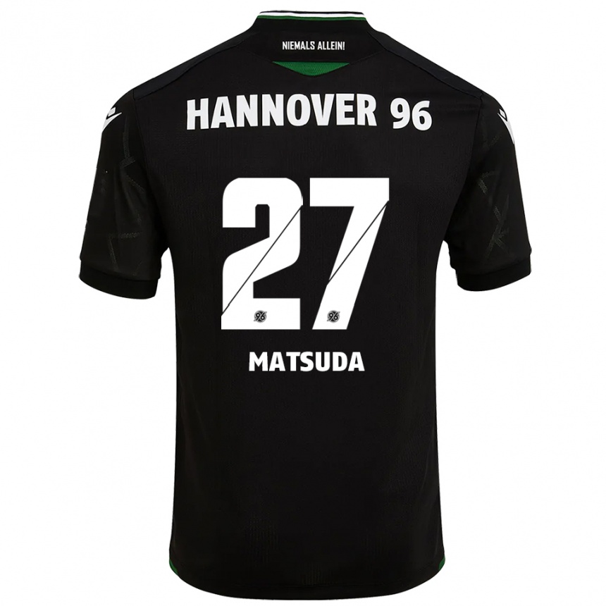 גברים כדורגל גל מאזדה #27 שחור ירוק הרחק ג'רזי 2025/26