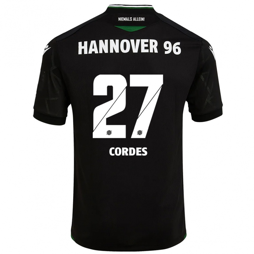 גברים כדורגל Leticia Cordes #27 שחור ירוק הרחק ג'רזי 2025/26