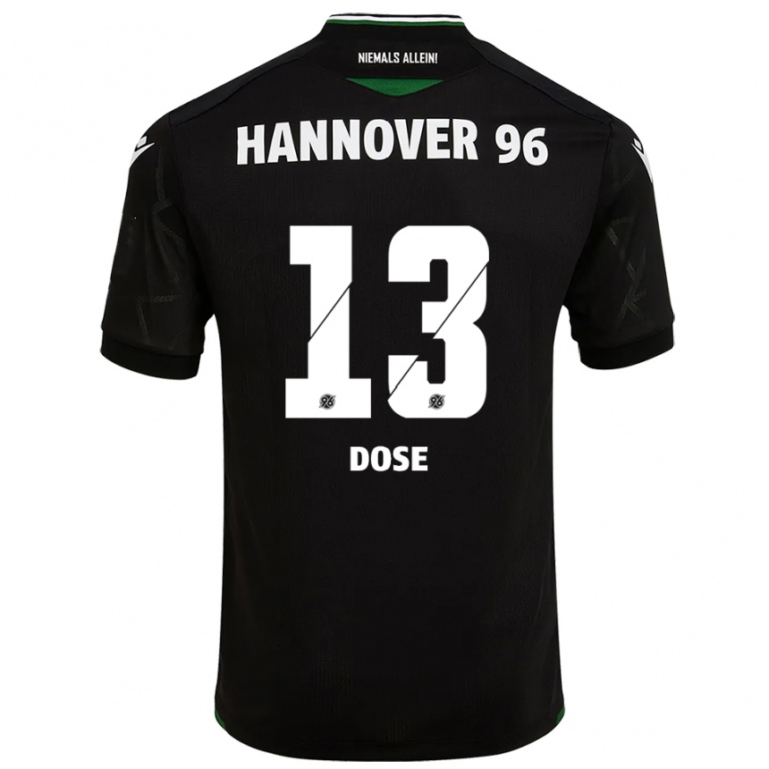 גברים כדורגל Julia Dose #13 שחור ירוק הרחק ג'רזי 2025/26