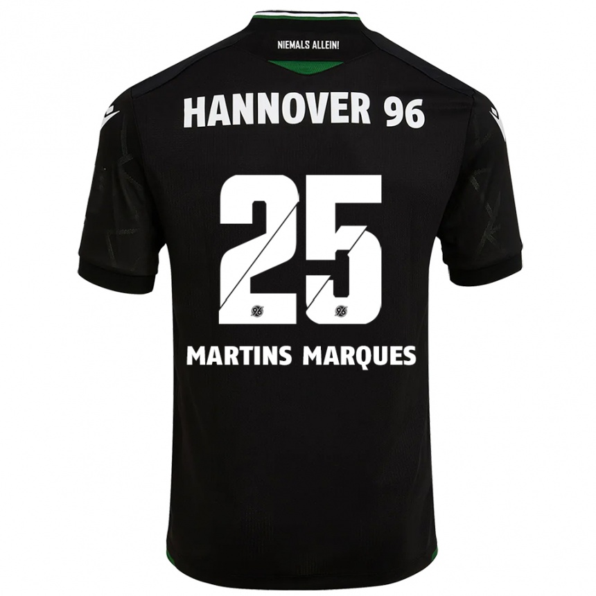 גברים כדורגל רפאל מרטינס מרקס #25 שחור ירוק הרחק ג'רזי 2025/26