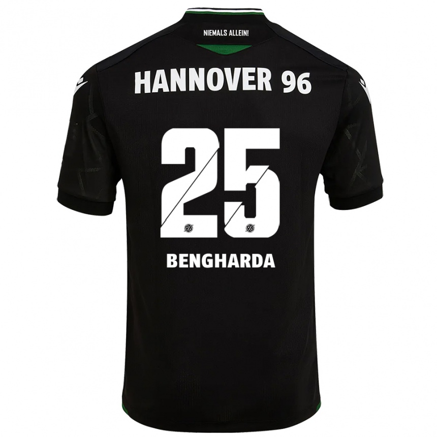 גברים כדורגל Bilal Bengharda #25 שחור ירוק הרחק ג'רזי 2025/26