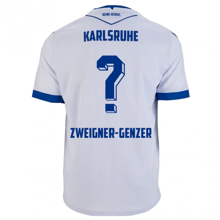 גברים כדורגל מליסה צווייגנר-גנצר #0 לבן כחול הרחק ג'רזי 2025/26