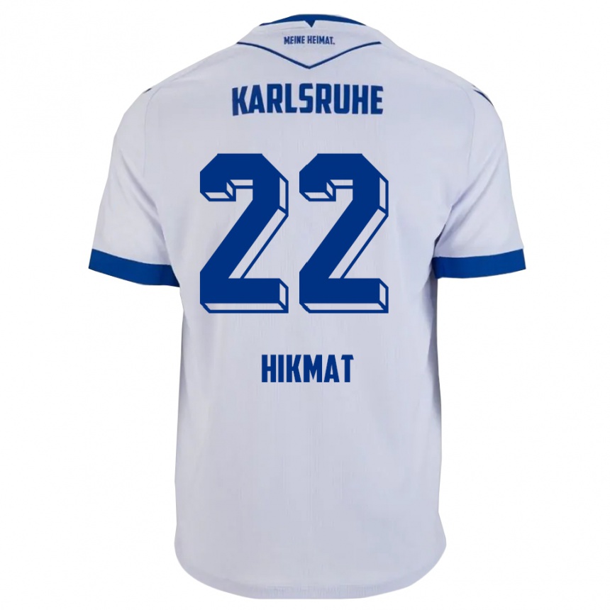 גברים כדורגל סופיאן חיכמאת #22 לבן כחול הרחק ג'רזי 2025/26
