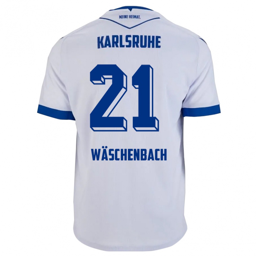 גברים כדורגל מייקו וואשנבך #21 לבן כחול הרחק ג'רזי 2025/26