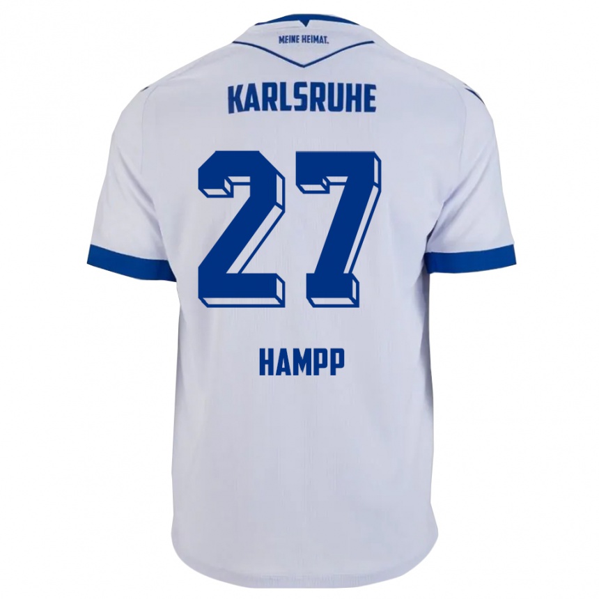 גברים כדורגל נואה האמפ #27 לבן כחול הרחק ג'רזי 2025/26