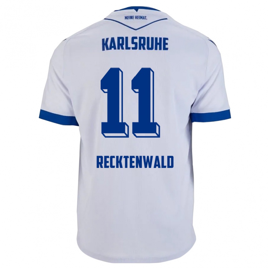 גברים כדורגל רדריק רקטנוולד #11 לבן כחול הרחק ג'רזי 2025/26